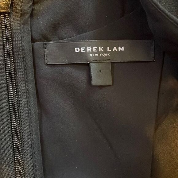 Derek Lam Buckle Cut Out Midi Dress Black 0 - Picture 4 of 12